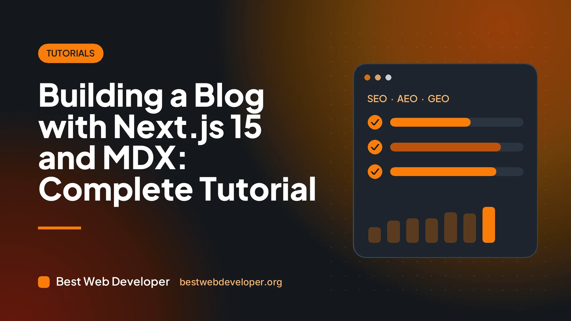 Code editor showing a blog with Next.js 15 and MDX using the App Router and a posts folder