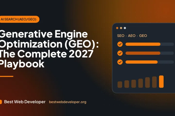 Generative engine optimization playbook showing a brand cited inside an AI search answer