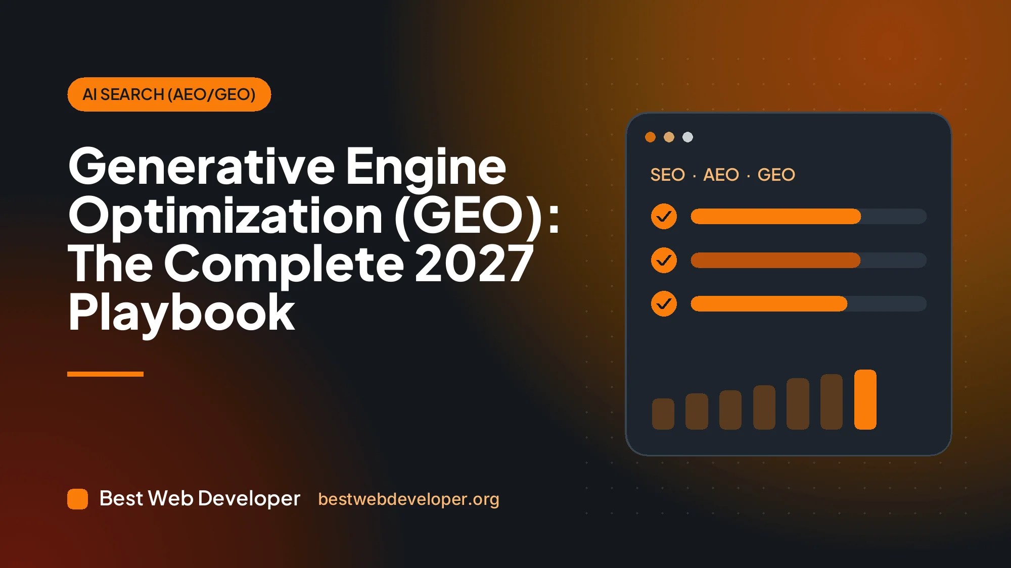 Generative engine optimization playbook showing a brand cited inside an AI search answer