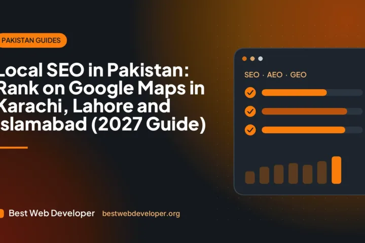 Google Maps local pack on a phone showing three Lahore businesses with reviews