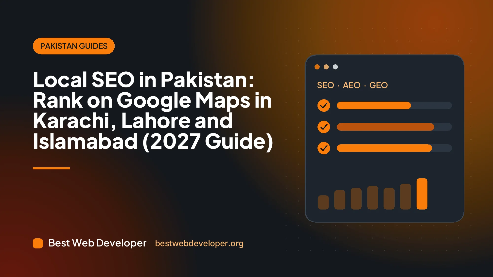 Google Maps local pack on a phone showing three Lahore businesses with reviews