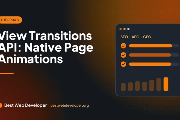View Transitions API: Animații de pagină nativă