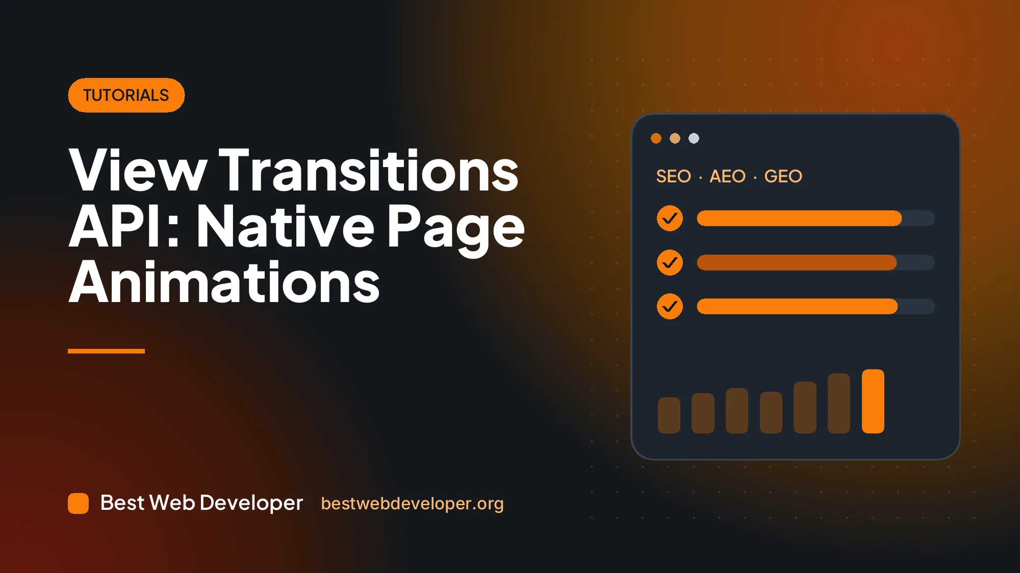 View Transitions API: Native Page Animations