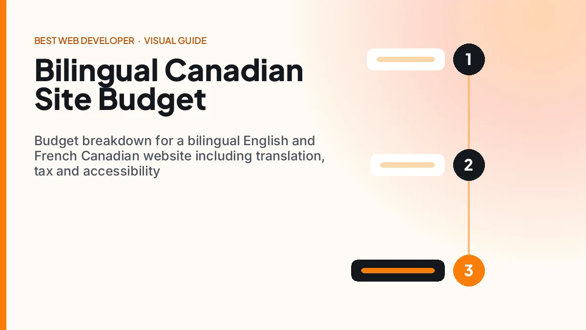 Budget breakdown for a bilingual English and French Canadian website including translation, tax and accessibility